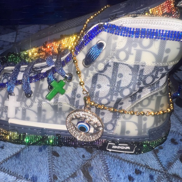 Blue Dior Custom Hightop Protector Collection From the PB Haze Temple - Picture 10 of 13